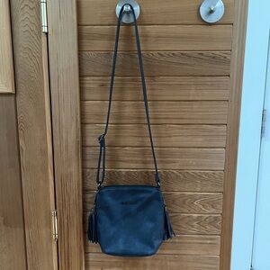 Flora&Co Faux Leather Blue Crossbody Bag